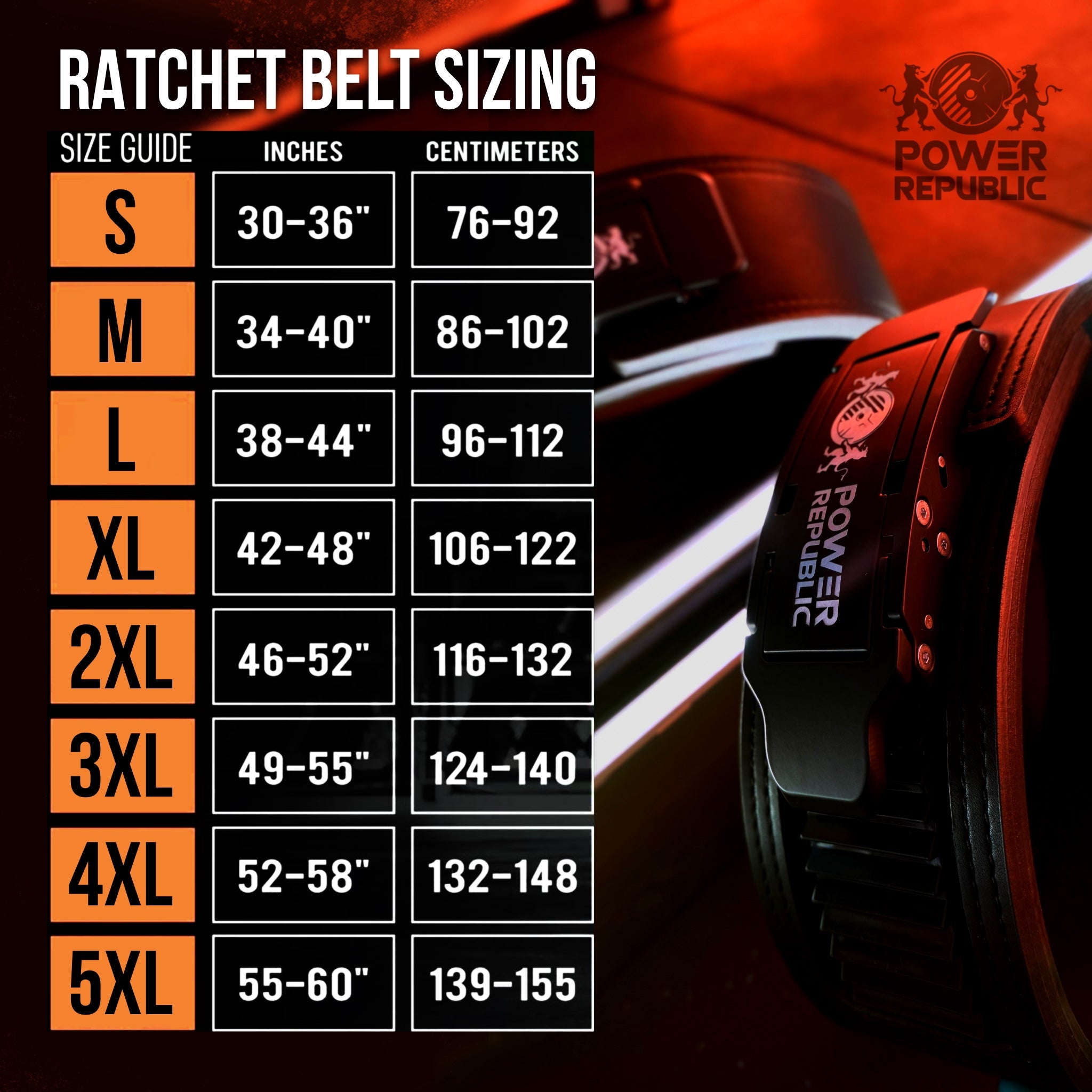Size Guide — Power Belt Pro + Knee sleeves Anvil